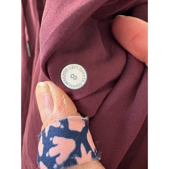 Lululemon Sz 8 On The Fly Jogger Dark Adobe Red Maroon Burgundy Athletic Pant - Picture 3 of 8